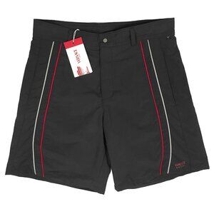 NEW VINTAGE Gianni Versace Sport Swim Trunks (Bathing Suit) Shorts! Black  ITALY